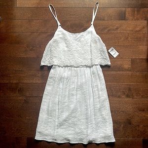 Charlotte Russe Chateau Dress White Eyelet Lace NWT